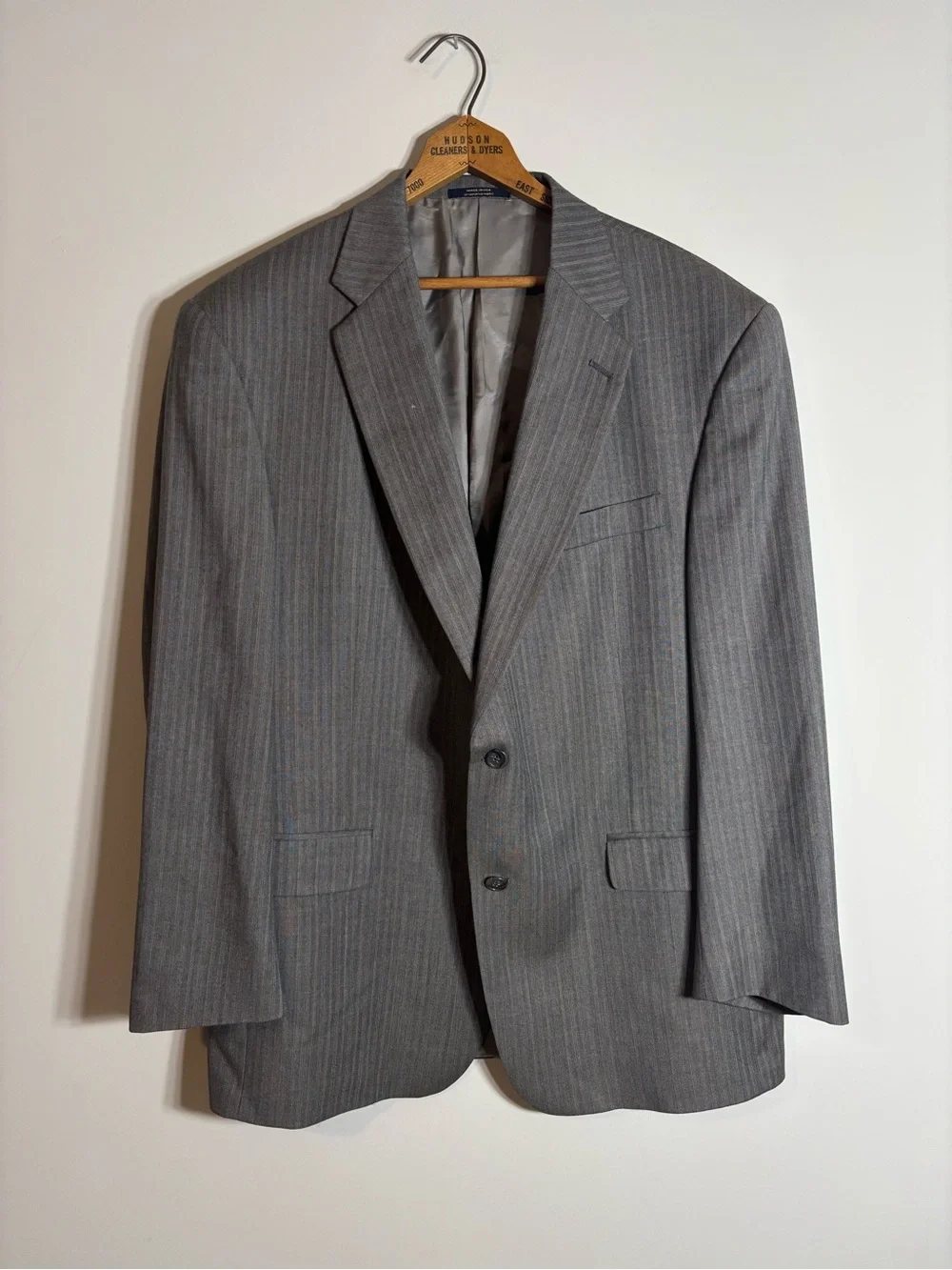 Hart Schaffner Marx Loro Piana Italy Sport Coat Blazer Grey 46R
